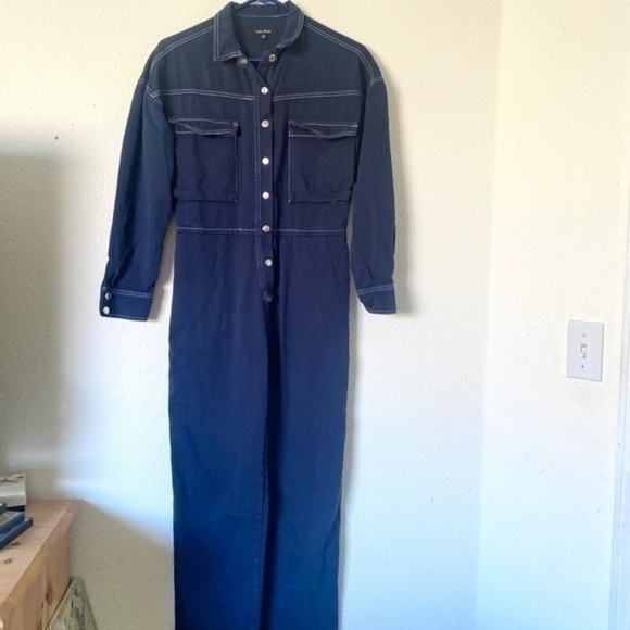 SOLD!! Lea & Viola Blue Jumpsuit - Picture 4 of 11